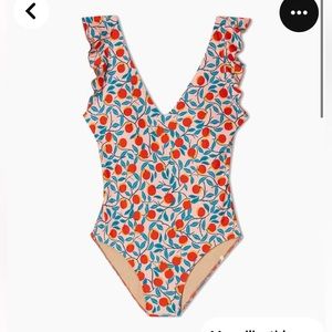 NWT SUMMERSALT The Ruffle Backflip in Pink Nectarine Orchard Size 6